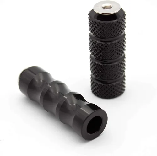 Vista 4 de Estriberas de freno para palanca de cambios de motocicleta con agujero de 0.236 in, pedal universal para retrasos, color negro