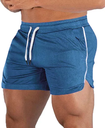 Vista 10 de EVERWORTH Pantalones cortos deportivos para hombre, pantalones cortos de entrenamiento para gimnasio, pantalones cortos casuales para correr