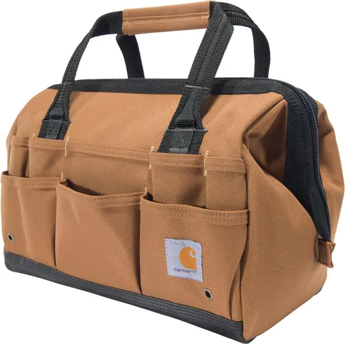 Vista 8 de Carhartt Onsite Bolsa de herramientas, duradera resistente al agua, bolsa de almacenamiento de herramientas, pesada, 14 pulgadas, 26 bolsillos, negro