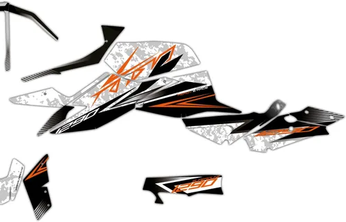 Vista 4 de Juego de pegatinas para ktm 1290 Super Duke (20 ~) (CM-W) (GLOSSY)