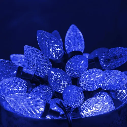 Vista 3 de Dazzle Bright Luces de Navidad C9 para Exteriores, 50 LED 33 Pies Cable Verde Impermeable Luces de Cadena, Luces de Hadas para Interiores