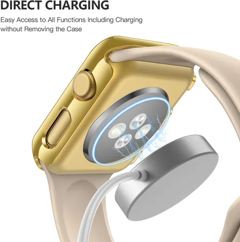 Vista 8 de Misxi Juego de 2 Fundas de Vidrio Templado Compatibles con Apple Watch Series 3 y Series 2 de 1.496 Pulgadas, Protector de Pantalla de Policarbonato