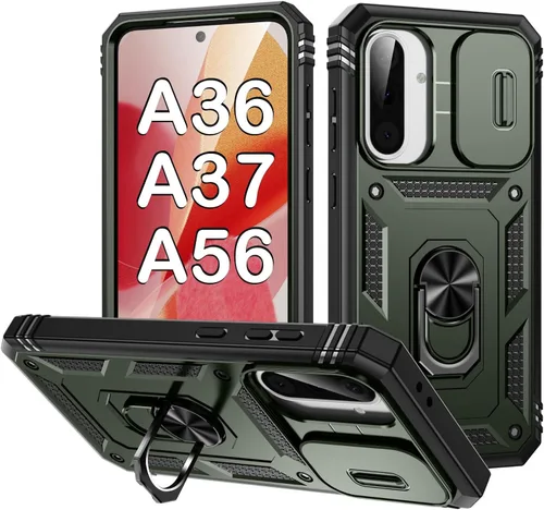 Vista 19 de PASNEW Funda militar para iPhone 13 Pro Max, cubierta de cámara deslizante y soporte de anillo de metal de 360°, carcasa rígida multicapa resistente