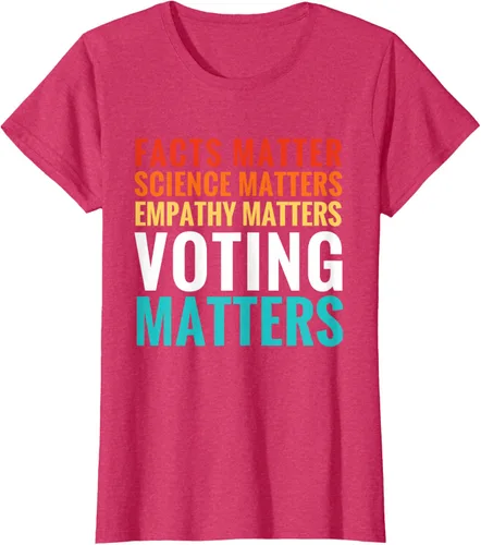 Vista 11 de Facts Matter Science Matters Voting Matters - Camiseta demócrata liberal, Negro, S