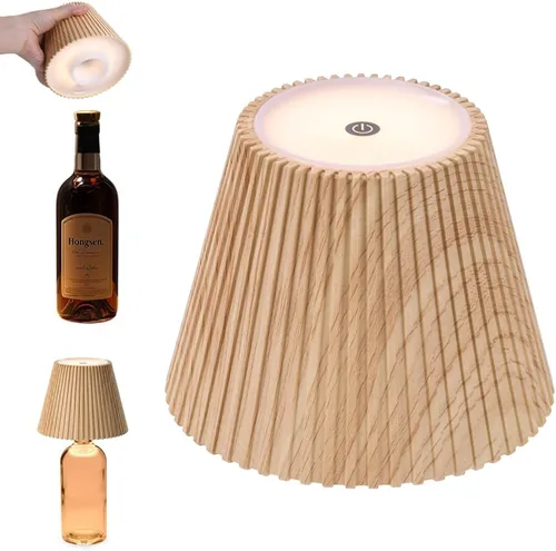 Vista 10 de WILIT Lámpara Inalámbrica de Botella para Botellas de Licor, Lámpara de 3 Niveles de Brillo con Soportes Inalámbricos para Lámparas de Mesa, Luz