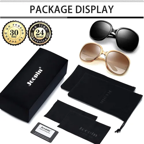 Vista 211 de Joopin Lentes de sol de gran tamaño para mujer, polarizados, grandes, para conducción, protección UV, grandes sombras