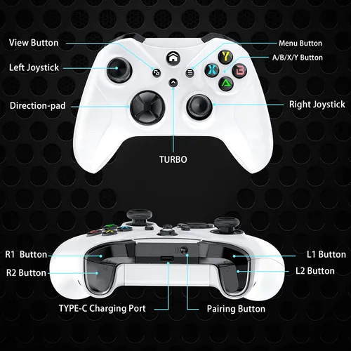 Vista 7 de NONBLIEP 32Ft Wireless Xbox Controller for Xbox One, Xbox One XS, Xbox Series XS, AndroidiOSPC Game Controller Gamepad Remote Control, with Dual