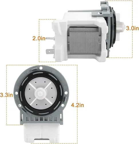 Vista 5 de DC31-00178A PX3516-01 Bomba de drenaje de lavadora (OEM) compatible con lavadora SAMSUNG - Reemplaza DC31-00178D B35-3a