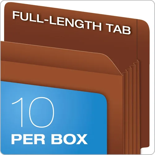 Vista 5 de Pendaflex Heavy Duty End Tab File Pockets, Letter Size, Redrope, 3.5" Expansion, 10/BX (95343) (Pack of 5)