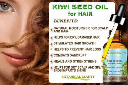 Vista 7 de Botanical Beauty Aceite de semillas de KIWI. Aceite portador virgen prensado en frío 100% puro y natural sin diluir para el cuidado de la cara