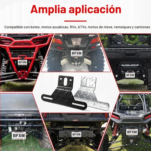 Vista 8 de BFXM Soporte universal para matrícula de remolque, soporte para matrícula
