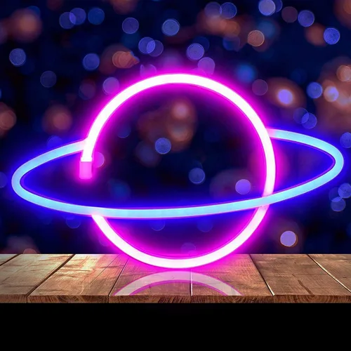 Vista 13 de Letrero de luz de neón LED con luces nocturnas funciona con USB, letrero decorativo de marquesina para bar, pub, tienda, club, garaje, hogar Ahoha