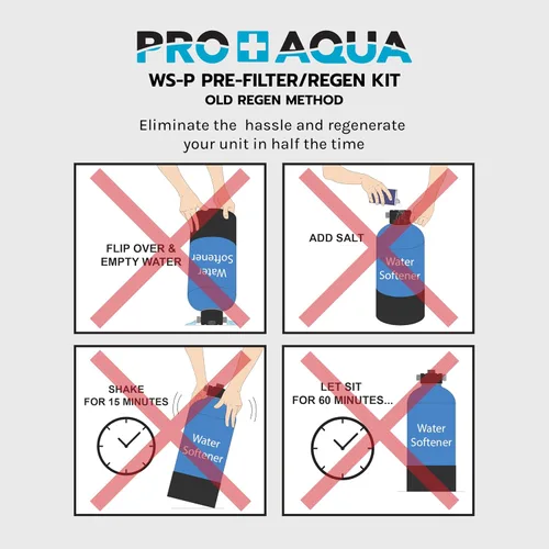 Vista 8 de PRO+AQUA Kit de regeneración/filtración de 2 etapas para ablandadores de agua portátiles, elimina cloro, mal sabor, olores, sedimentos, bacterias
