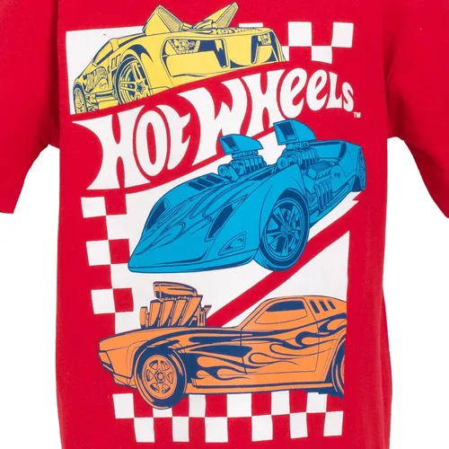 Vista 4 de Hot Wheels Paquete de 2 camisetas gráficas para niños pequeños a niños pequeños