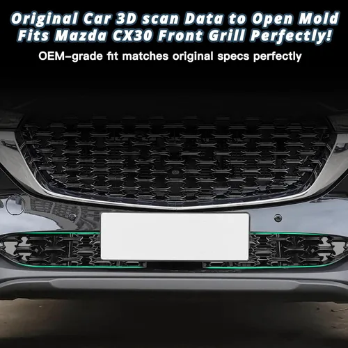 Vista 3 de (2 unidades/juegos) CX5 - Insertos de malla para parrilla frontal Mazda CX-5 KF Accesorios ABS Material Protector de rejilla frontal compatible