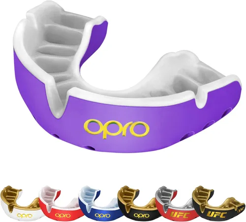 Vista 25 de OPRO Protector bucal Gold Level - Protector bucal moldeable con ajuste cómodo de primera calidad y protección multicapa para boxeo, artes marciales