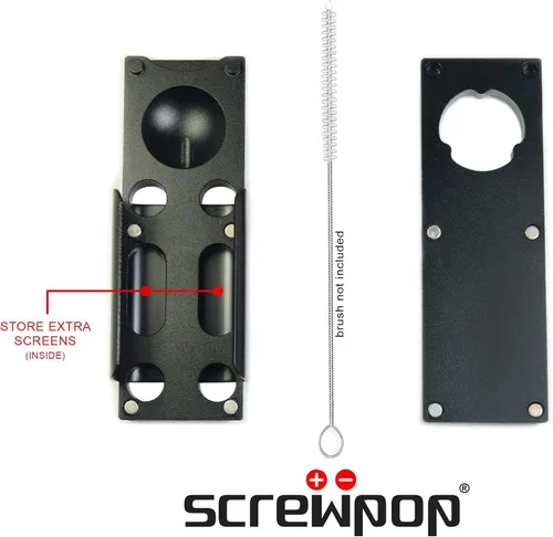 Vista 6 de Screwpop Hit Kit - Soporte compacto estándar para encendedor BIC y almacenamiento personal de aluminio anodizado de grado espacial negro