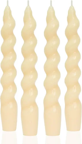 Vista 13 de MAITREYA Velas Cónicas de Color Crema Juego de 12 Velas para Decoración Bodas Fiestas Iglesia - Velas Sin Perfume Que No Gotean, 10 pulgadas