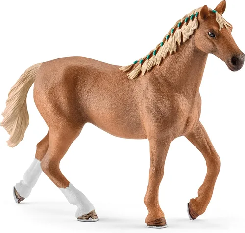 Vista 3 de Schleich Horse Club, juego de 4 piezas, juguetes de caballos para niñas y niños de 5 a 12 años de edad, pura sangre inglesa con manta