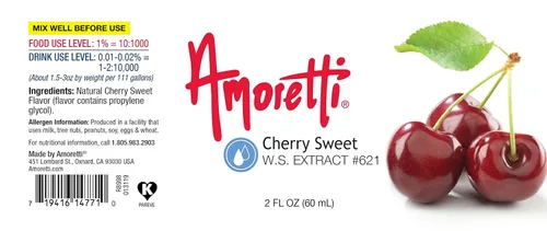 Vista 2 de Amoretti - Extracto dulce de cereza soluble en agua, 2 onzas, altamente concentrado y perfecto para pasteles, salados, elaboración de cerveza y más