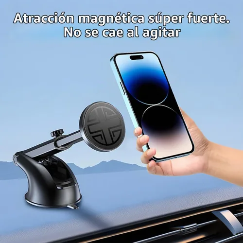 Vista 3 de HZEL Soporte Magnético para Teléfono de Coche, Montaje de Teléfono Celular para Parabrisas y Tablero del Vehículo, Ventosa Manos Libres Accesorios