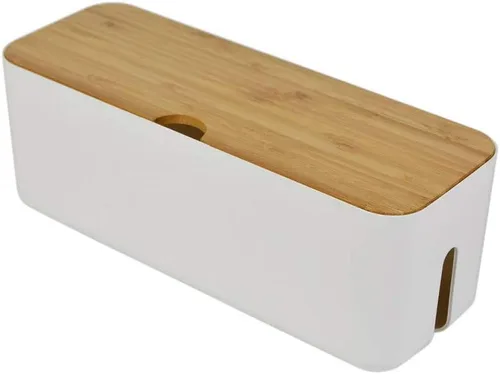 Vista 10 de Caja de organización de cables, organizador de rayas eléctricas, caja organizadora de cables, oculta y oculta las regletas de alimentación y cables