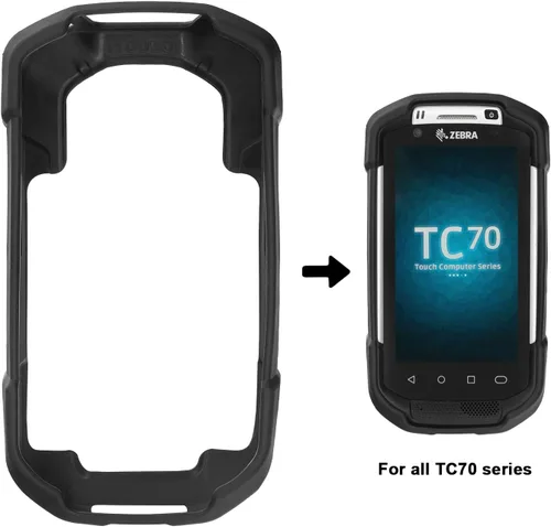 Vista 3 de Funda protectora de goma para Zebra TC70 TC72 TC75 TC77 TC70X TC75X, fundas de escáner de mano de goma de silicona suave para computadora de mano
