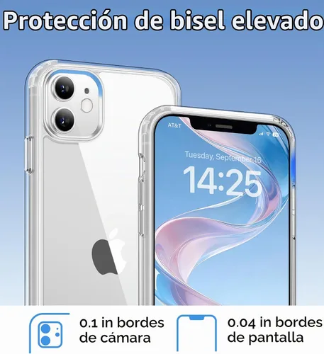 Vista 5 de USLAI Funda para iPhone 11, antiamarilleo, transparente