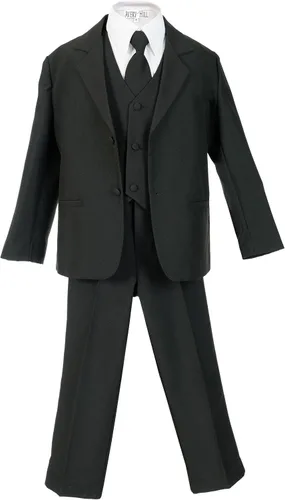 Vista 11 de Avery Hill Traje formal de 5 piezas para niños con camisa y chaleco