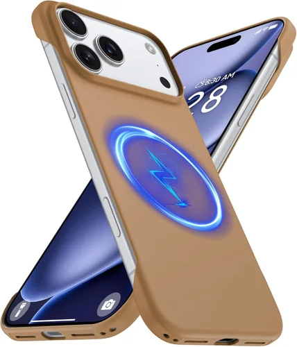 Vista 29 de GRECAZO - Funda magnética delgada sin marco para iPhone 17 Pro Max, color azul