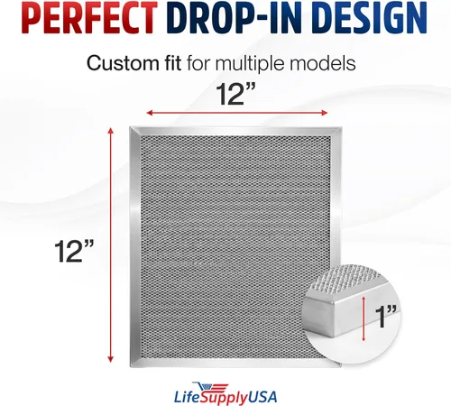 Vista 6 de Filtro de aire electrostático de 12x12x1, MERV 8, lavable, reutilizable, filtro de horno para CA/HVAC, ahorro de energía, fácil de limpiar, duradero