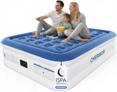 Vista 10 de CHERIMOR Colchón de aire Twin XL con bomba integrada, 18" de altura para mayor comodidad, 80" de longitud, prueba de estanqueidad de 48 horas