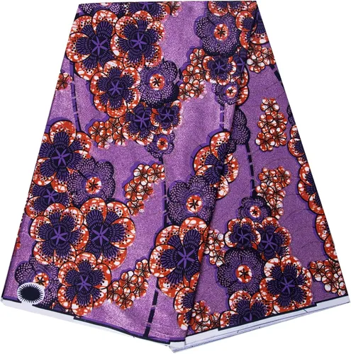 Vista 28 de Tela de algodón africana de la impresión de la cera de Ankara de 6 yardas usada para el material de costura