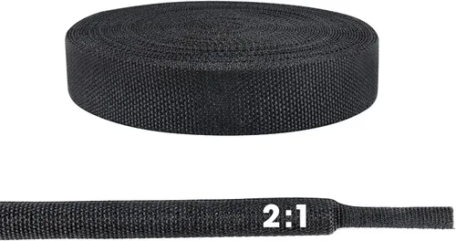 Vista 43 de Tubo de tela trenzada termorretráctil 2 en 1, ajuste ideal para manguera/cable/alambre de forma irregular (1-1/8 pulgadas, 14 pies)