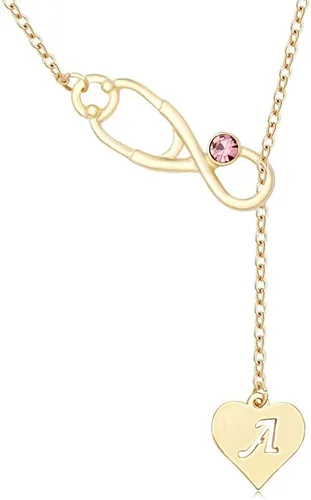 Vista 3 de Estetoscopio Caduceus Doctor Enfermera Encanto Bangle Pulseras para RN graduación regalo
