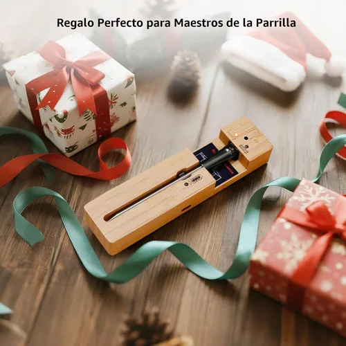 Vista 8 de Newise Termómetro de Carne Inalámbrico Bluetooth con Aplicación Inteligente, Largo Alcance y Carga Rápida, Termómetro Digital de Alimentos