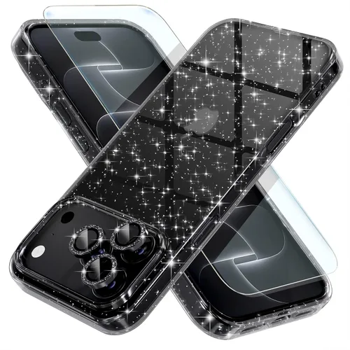 Vista 9 de Choiche, funda para iPhone 14 de mujer, brillante, protección de grado militar, 2 cubiertas de lentes de cámara Diamond, 2 protectores de vidrio