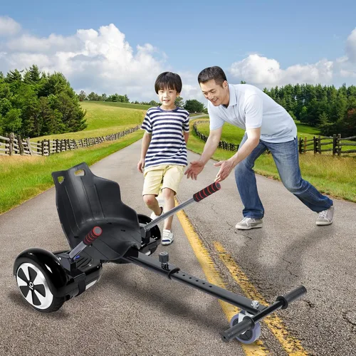 Vista 6 de Accesorio de asiento Hoverboard de capacidad de 265 libras, 27 a 39 pulgadas de longitud ajustable, accesorio de Go Kart con asiento cómodo