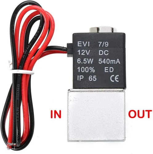 Vista 6 de Beduan Válvula de aire solenoide eléctrica de 2 vías, cerrada normalmente, de 1/4 pulgadas, DC 12V