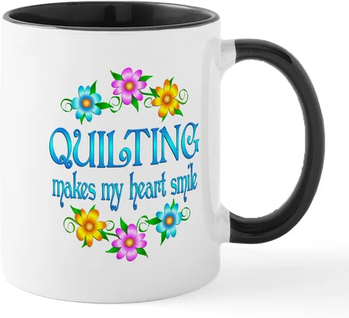 Vista 53 de CafePress I'd Rather Be Quilting Mug Taza de café de cerámica de 11 oz (11.0 fl oz)
