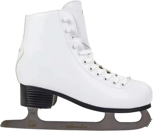 Vista 2 de Roces Patines de hielo Paradise de corte medio para mujer, de acero inoxidable, con forma anatómica, con cierre de cordones