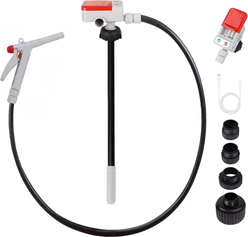 Vista 9 de Bomba de transferencia de combustible (3.2 GPM) con sensor de parada automática, manguera de 51 pulgadas de transferencia automática de bomba de gas