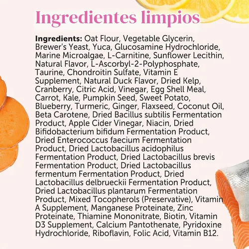 Vista 8 de Multivitaminas para perros mayores - Vitaminas y suplementos esenciales para perros - Glucosamina, probióticos, aceite de pescado Omega