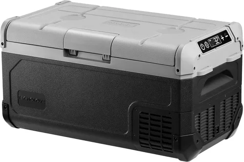 Vista 12 de Refrigerador portátil para auto de 20L, refrigerador con congelador de una zona de 21QT con evaporador de expansión por soplado, puerta reversible