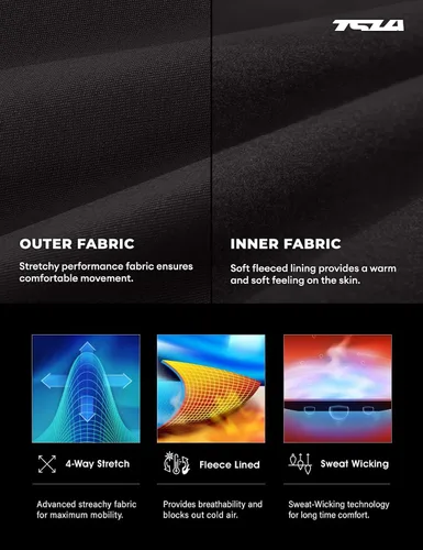 Vista 7 de TSLA Conjunto de ropa interior térmica para mujer, vellón suave, pantalones largos, primera capa cálida para invierno, parte superior e inferior