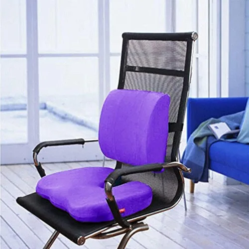 Vista 11 de Bookishbunny Juego de 2: Cojín de asiento ortopédico de espuma viscoelástica para alivio del dolor de ciática y alivio del dolor de espalda baja
