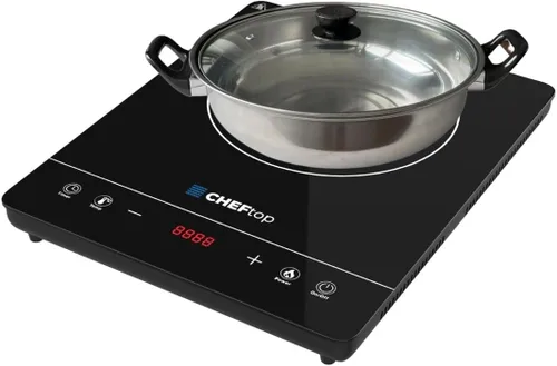 Vista 9 de Cheftop - Quemadores de inducción portátiles de inducción de 120 V, parte superior de cerámica digital con bloqueo de seguridad para niños, 1800