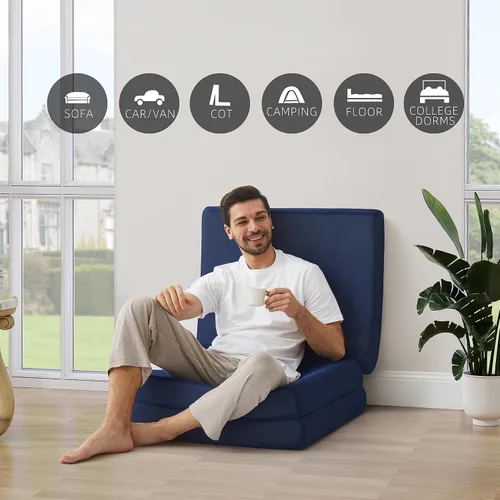 Vista 7 de Jamdok Sleeping Mats for Adults,Memory Foam Folding Pad,Breathable Trifold Mattress,Machine Washable Mesh Cover,Cot Size Floor Guest Bed,Summer