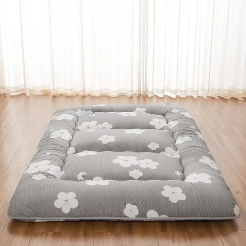 Vista 18 de Zelladorra Colchón japonés de suelo, colchón futón con bolsa de almacenamiento portátil y funda lavable, tapete de tatami grueso enrollable adecuado