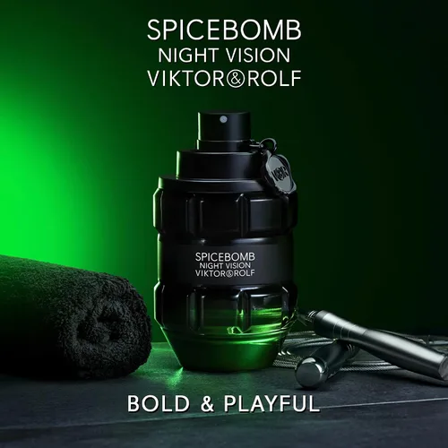Vista 3 de Viktor&Rolf - Spicebomb Nightvision Eau de Toilette - Cálido, picante y fresco - Colonia para hombre - Con notas de bergamota cítrica, especias